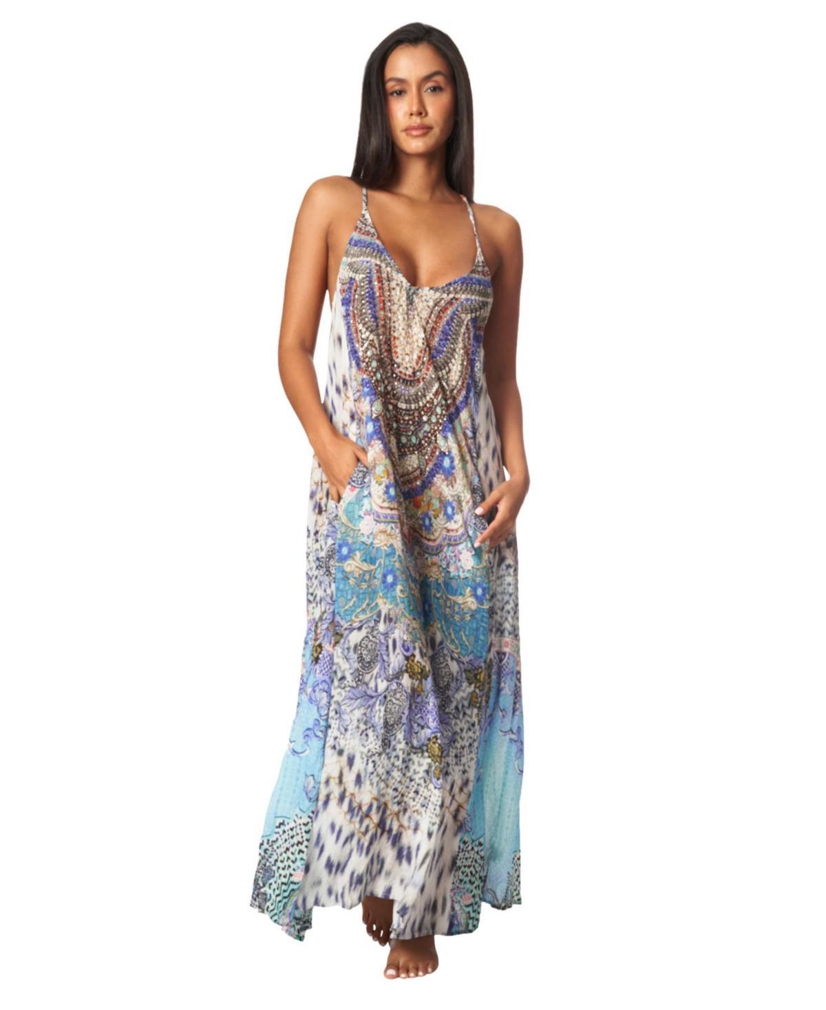 La Moda Clothing Womens Scoop neck t- back maxi dress Product Image