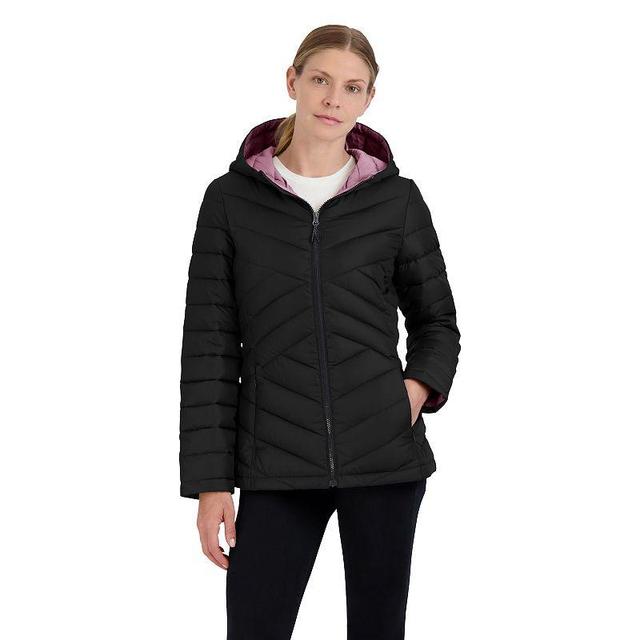 Womens Halitech Packable Puffer Jacket Black Product Image