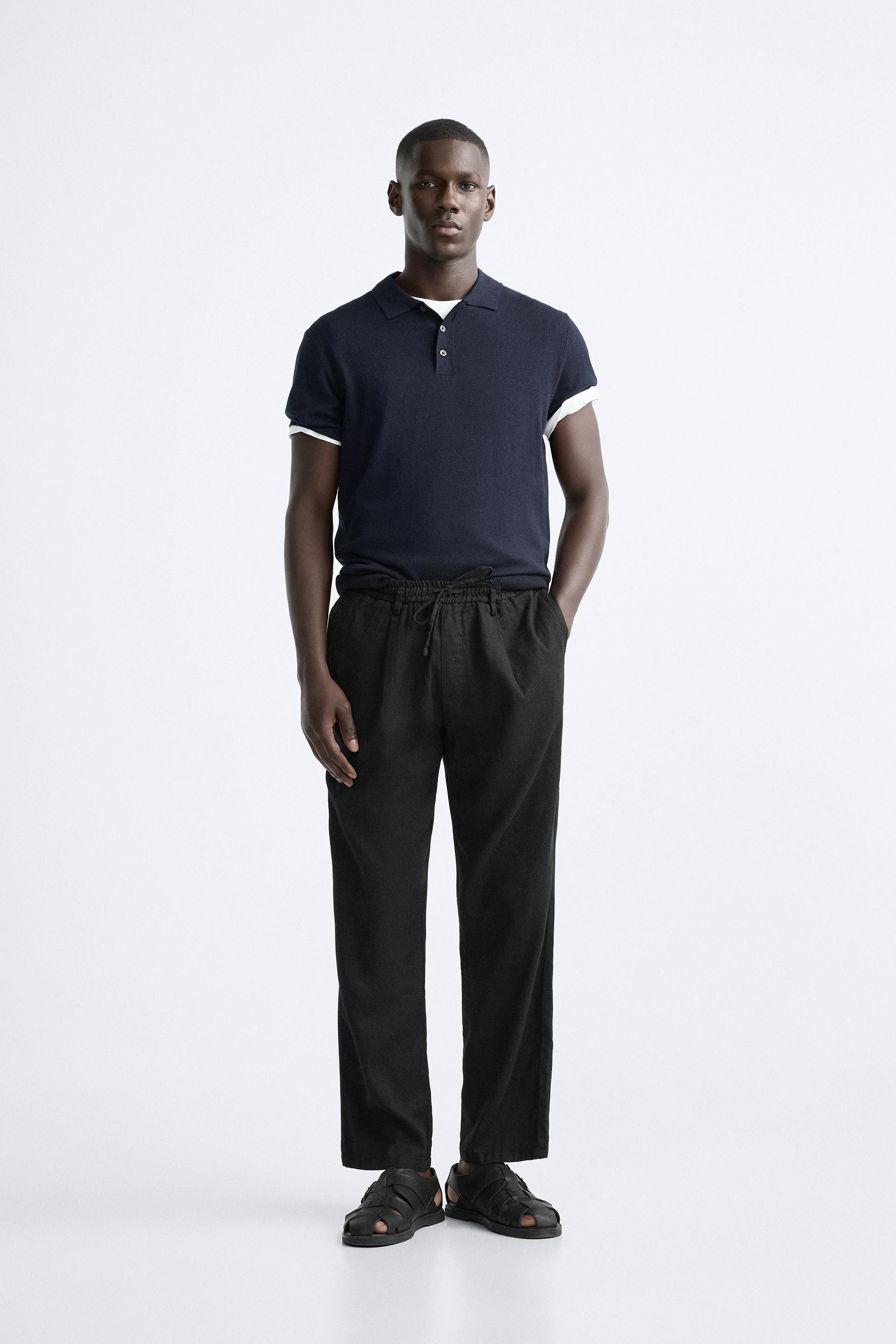 PLEATED COTTON - LINEN PANTS Product Image