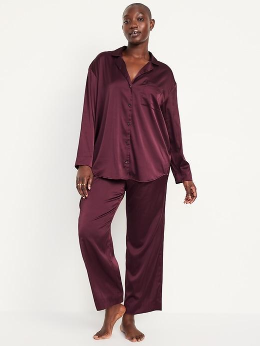 Satin Pajama Pant Set Product Image