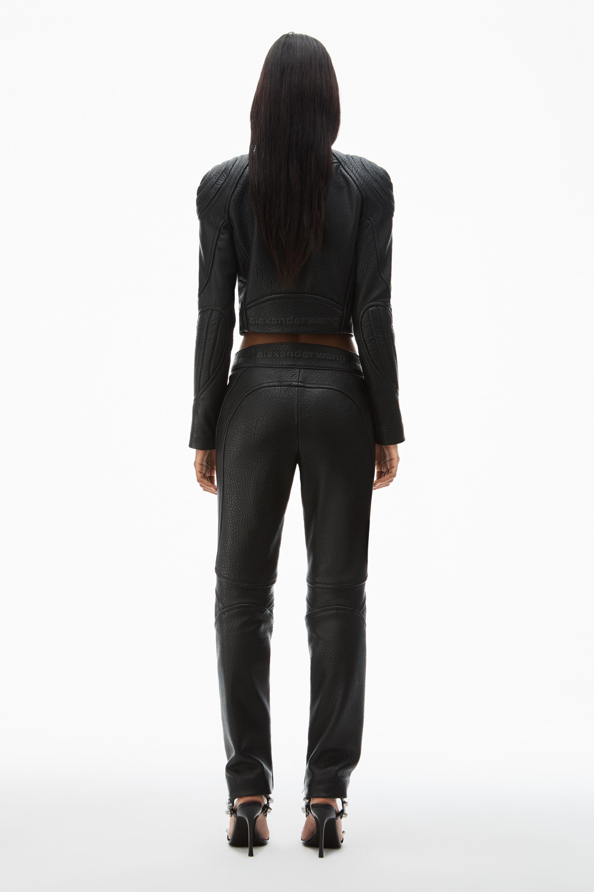 Cropped Moto Jacket In Lambskin Leather Product Image