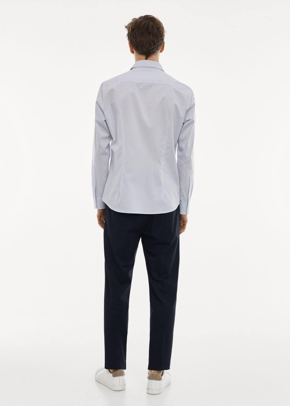 MANGO MAN - Micro-stretch fabric shirt sky blueMen Product Image