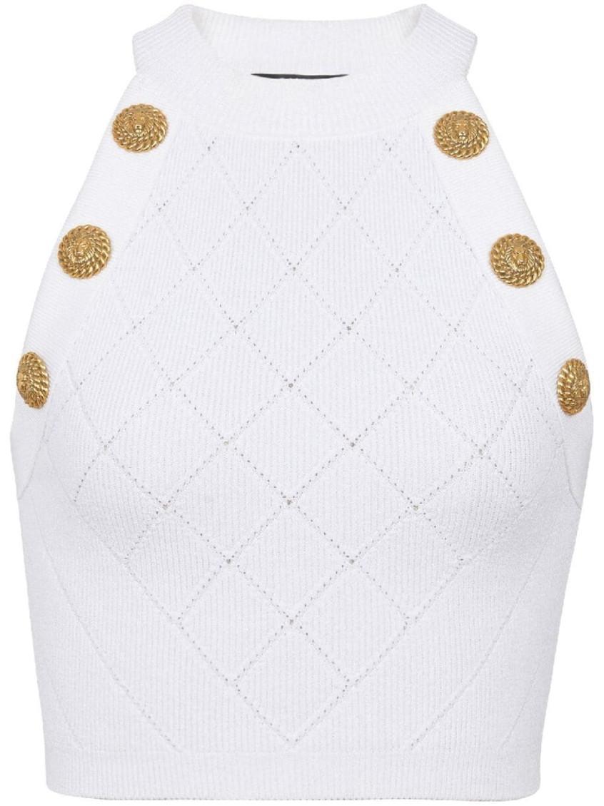 White Logo Button Top Product Image