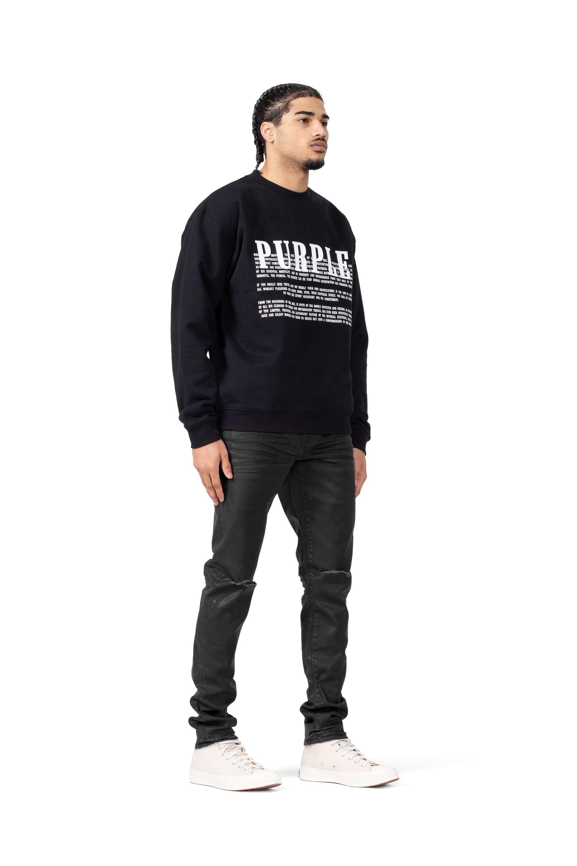 P405 RELAXED FIT CREWNECK - Black Male Product Image