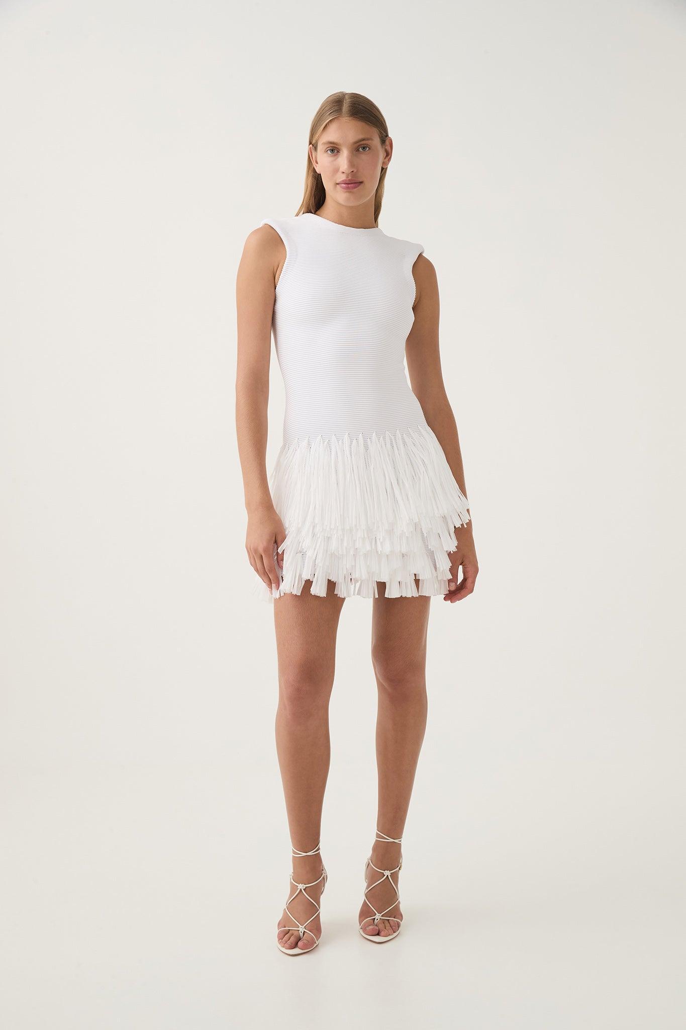 Rushes Raffia Knit Mini Dress Product Image