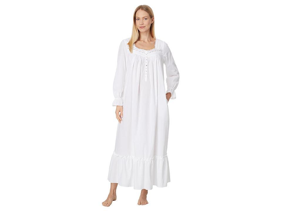 Eileen West Cotton Lawn Long Sleeve Ballet Gown 1) Women's Pajama Product Image