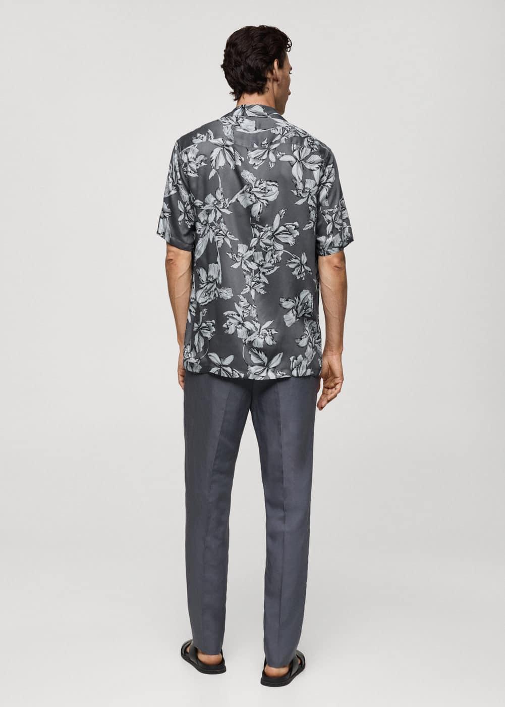 Mango Mens Hawaiian-Print Shirt Product Image