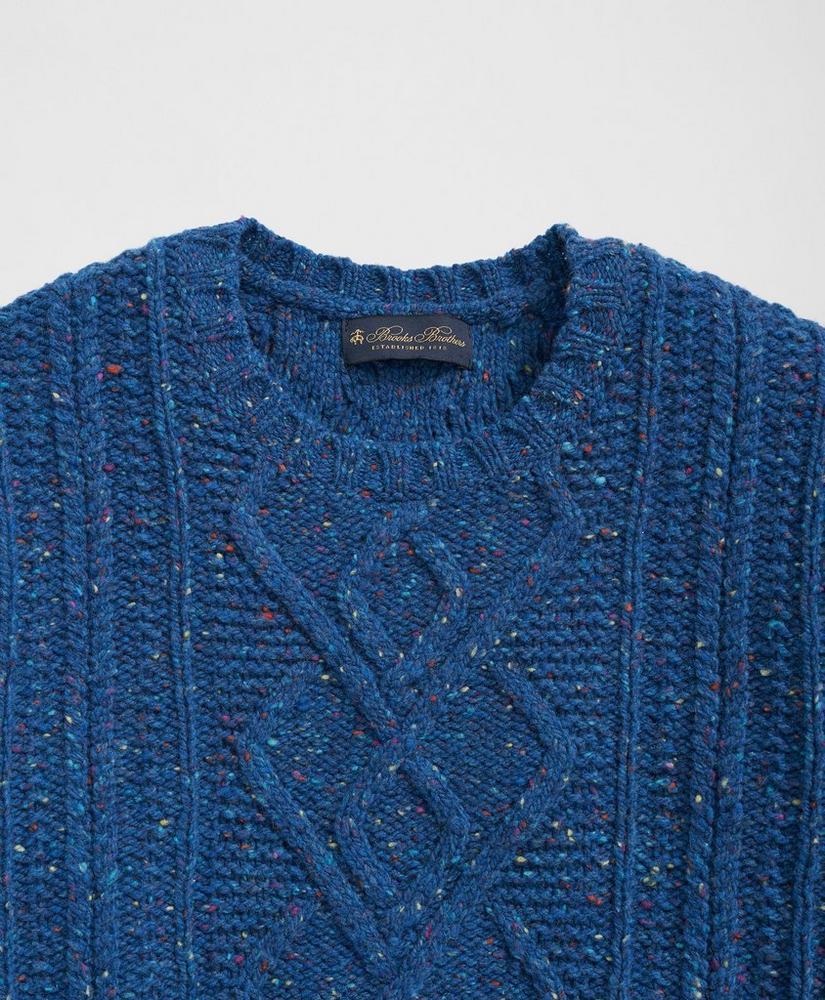 Aran Knit Sweater in Donegal Merino Wool Product Image