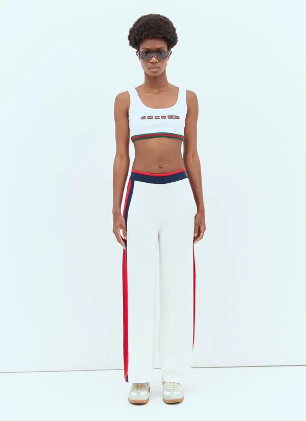 Web Knit Pants In White Product Image