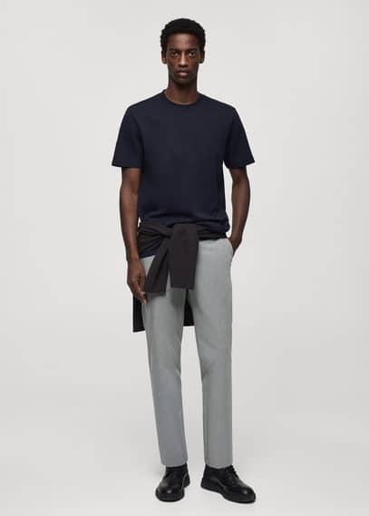 MANGO MAN - Slim fit stretch pants greyMen Product Image