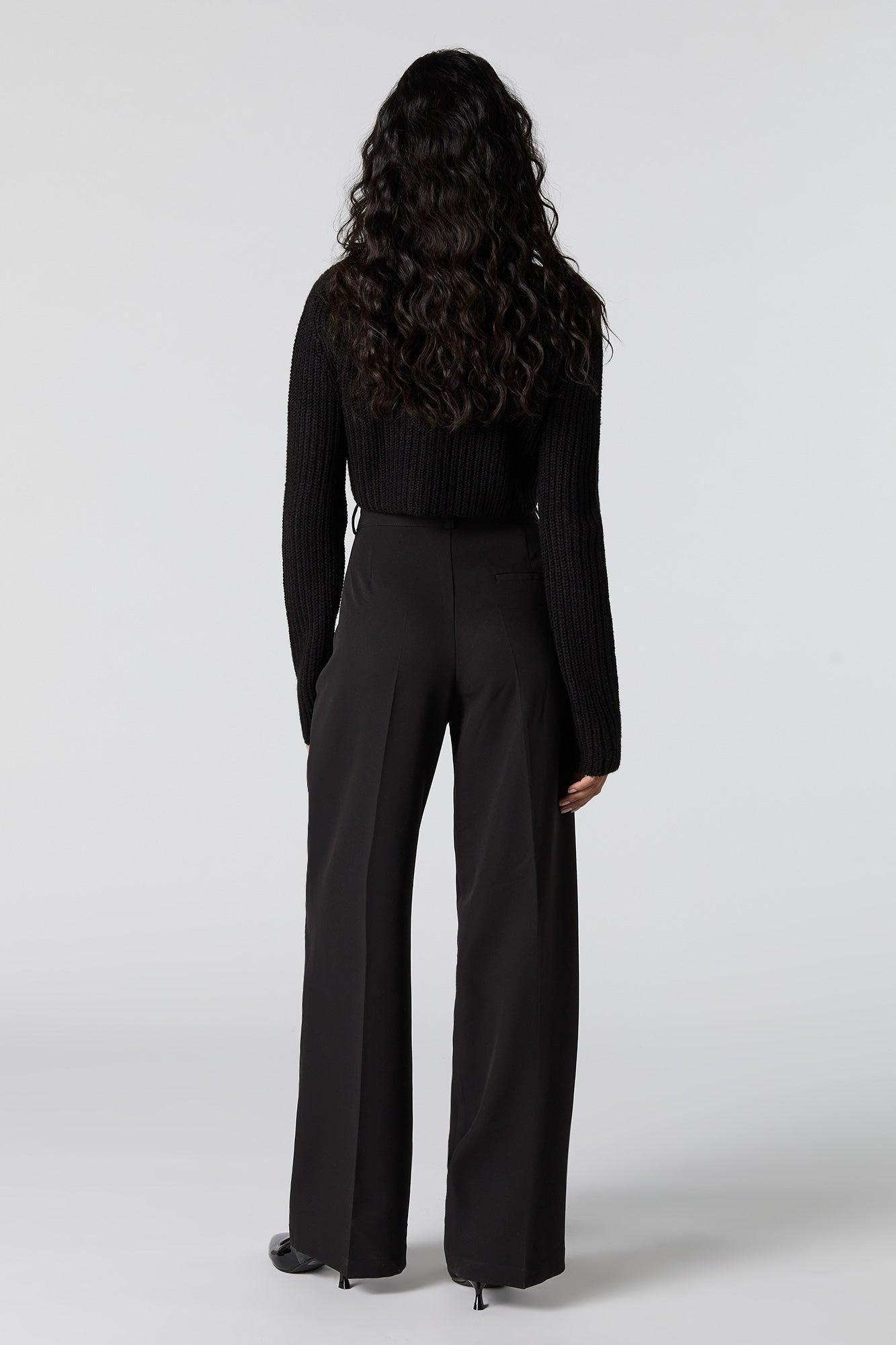 Belted Wide Leg Dress Pant Female Product Image