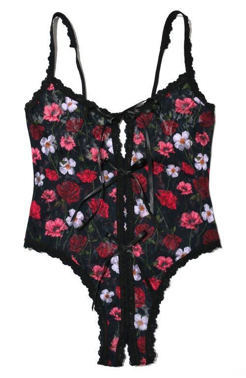 Hanky Panky Floral Open Gusset Teddy Product Image