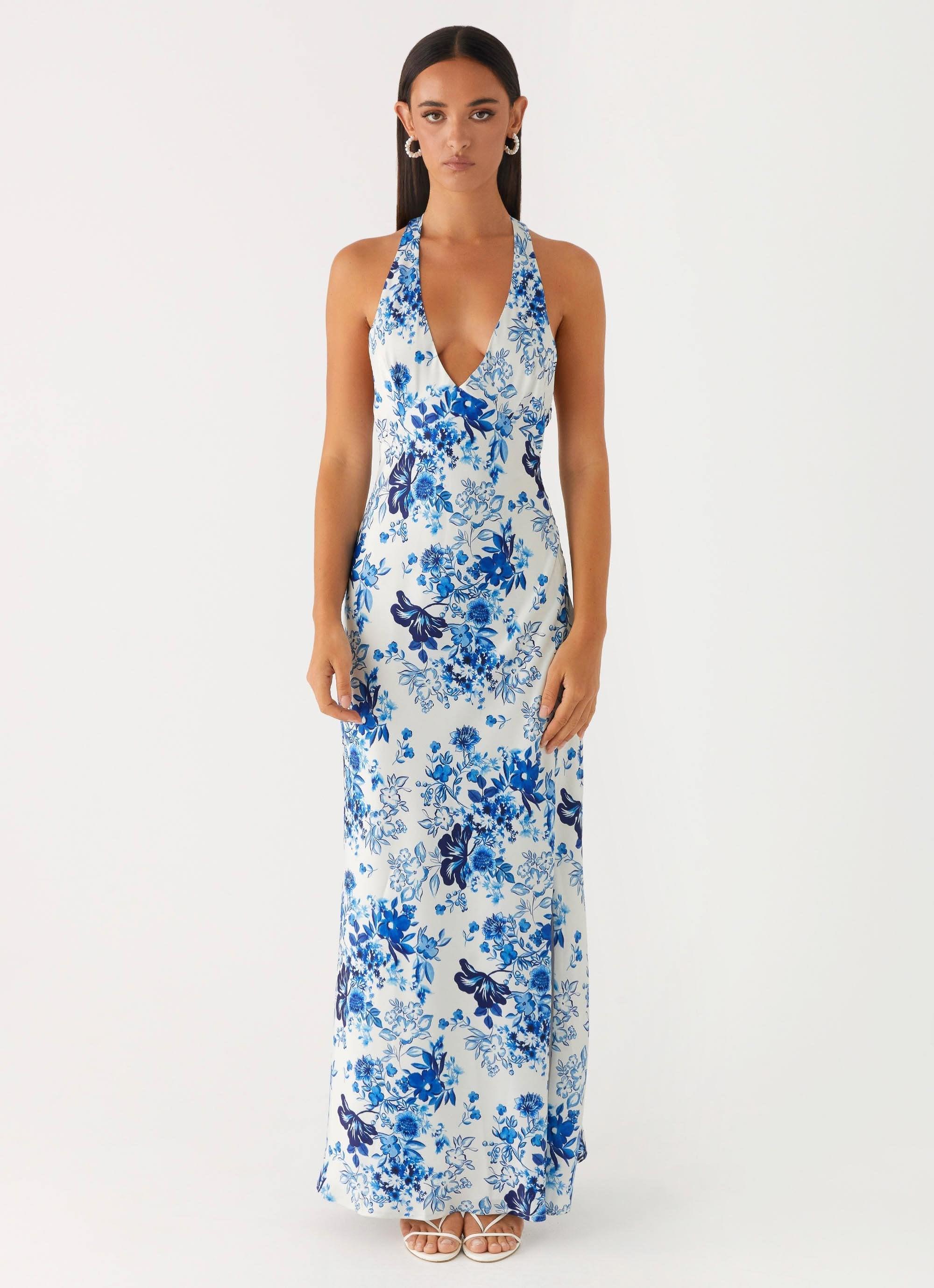 Angie Maxi Dress - Serene Sky Floral Product Image