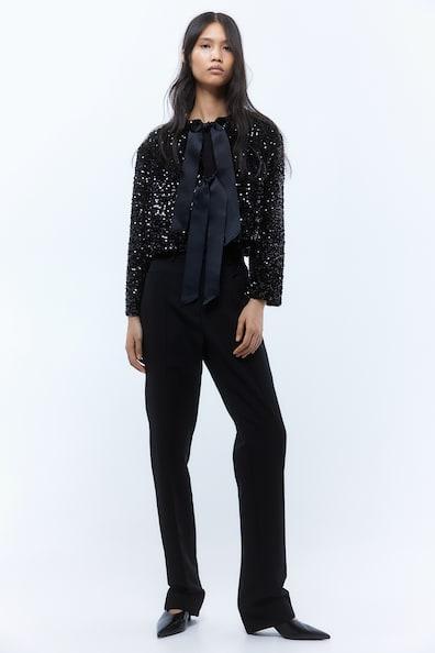 Sequined Bow-Front Jacket Product Image