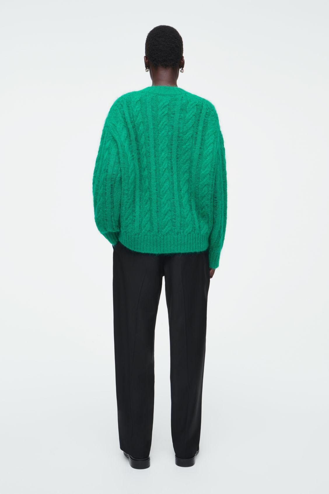 CABLE-KNIT MOHAIR JUMPER Product Image