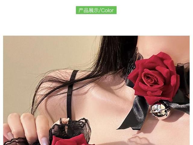 Flower Lace Trim Choker / Wristband Product Image