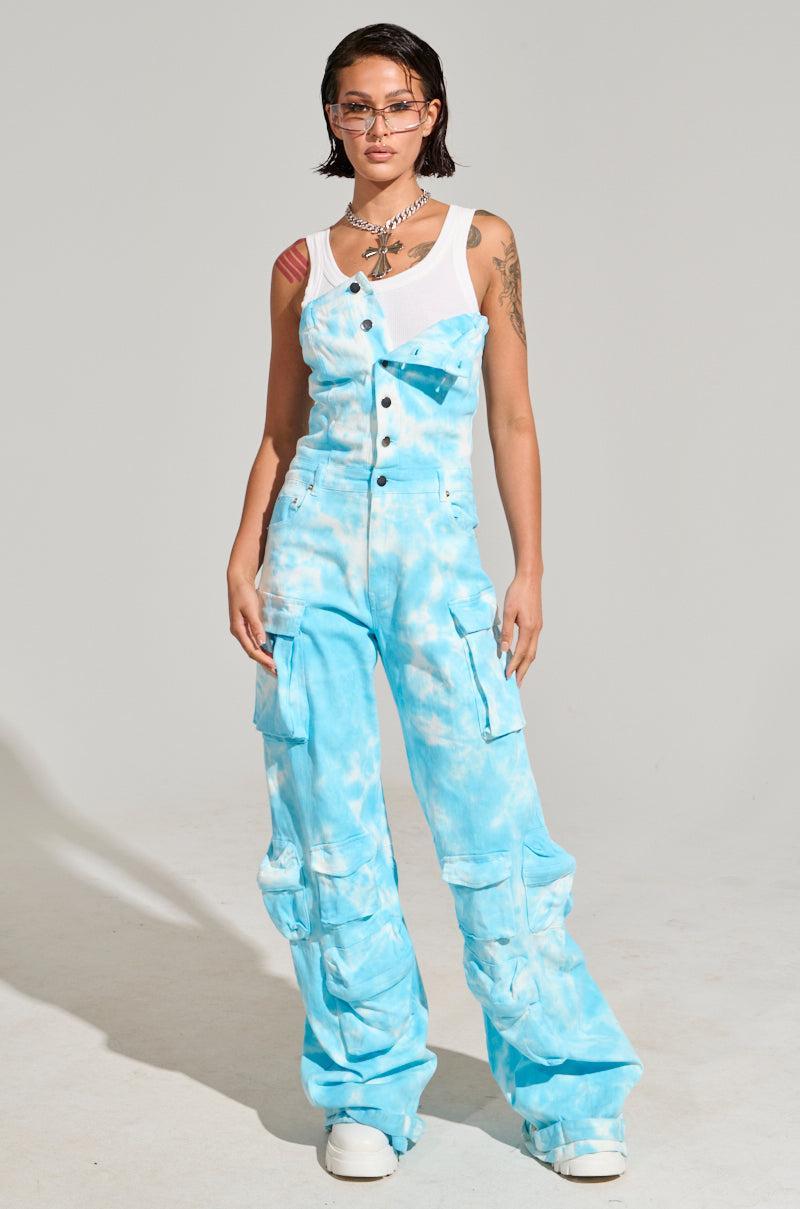 HEAD IN THE CLOUDS DENIM JUMPSUIT Product Image