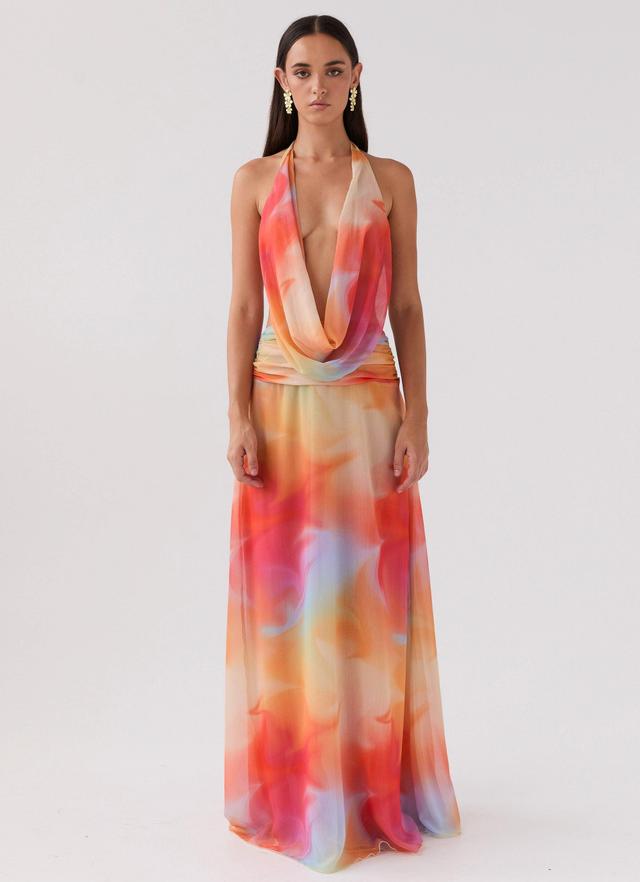 Elysia Chiffon Maxi Dress - Rainbow Product Image