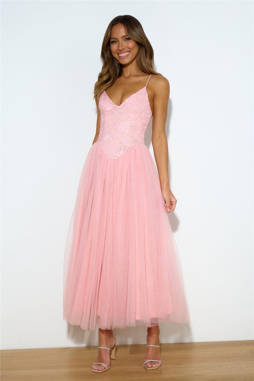 Amazing Love Midi Dress Pink Product Image