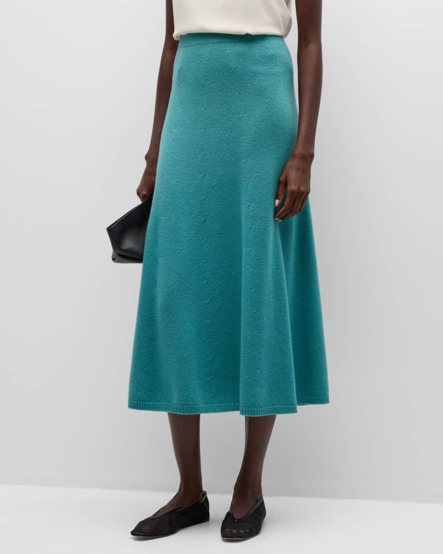 Wool-Cashmere Knit Midi Skirt Product Image