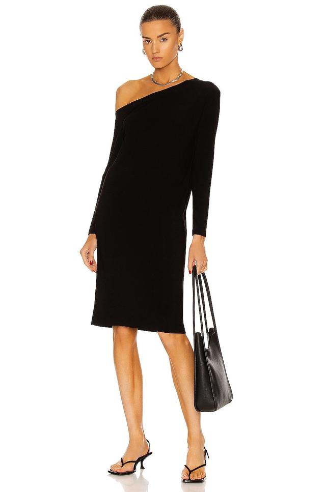 Norma Kamali Drop Shoulder Dress Black. (also in M, S). Product Image