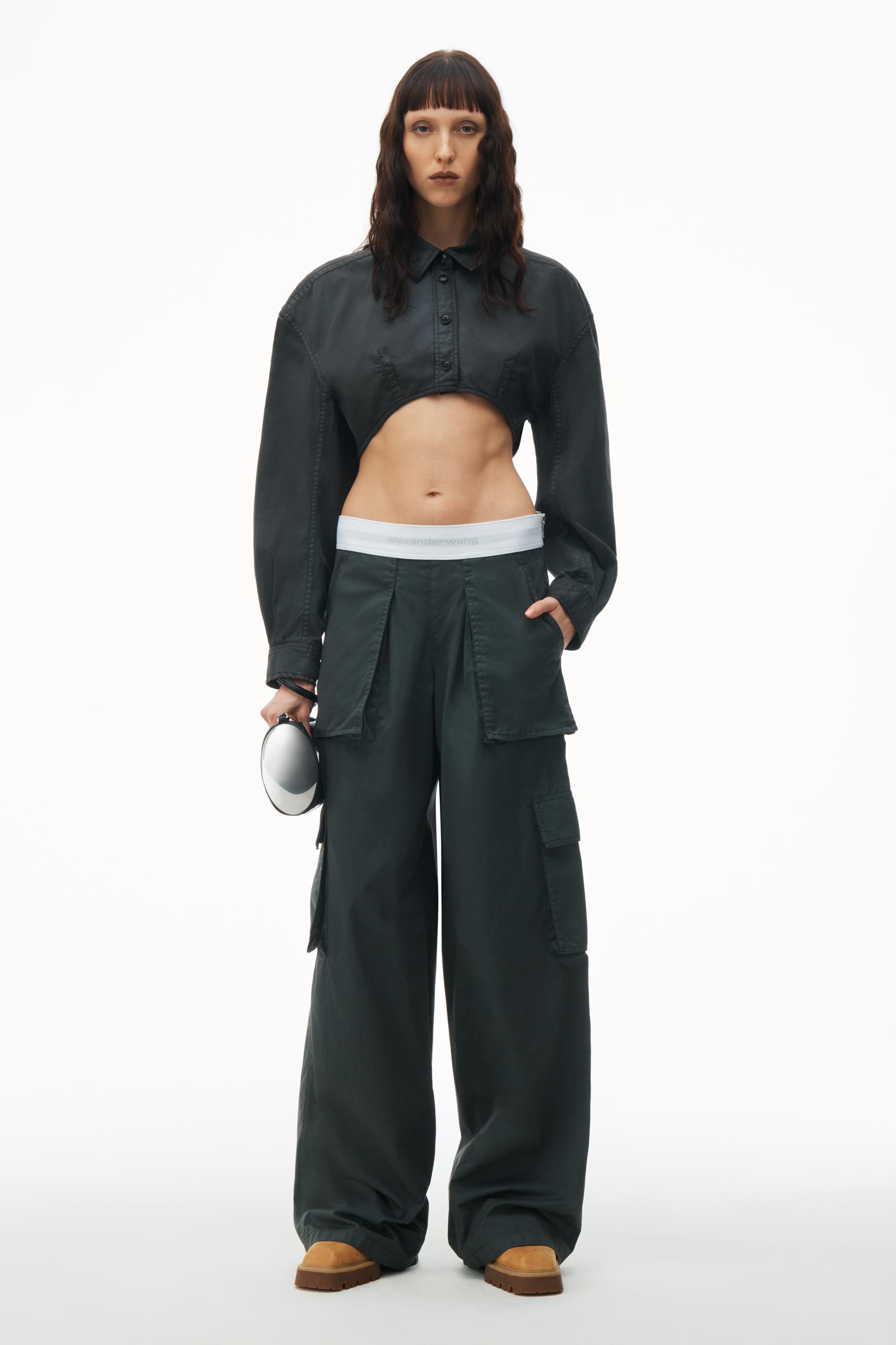 Mid-rise Cargo Rave Pants In Cotton Twill Product Image