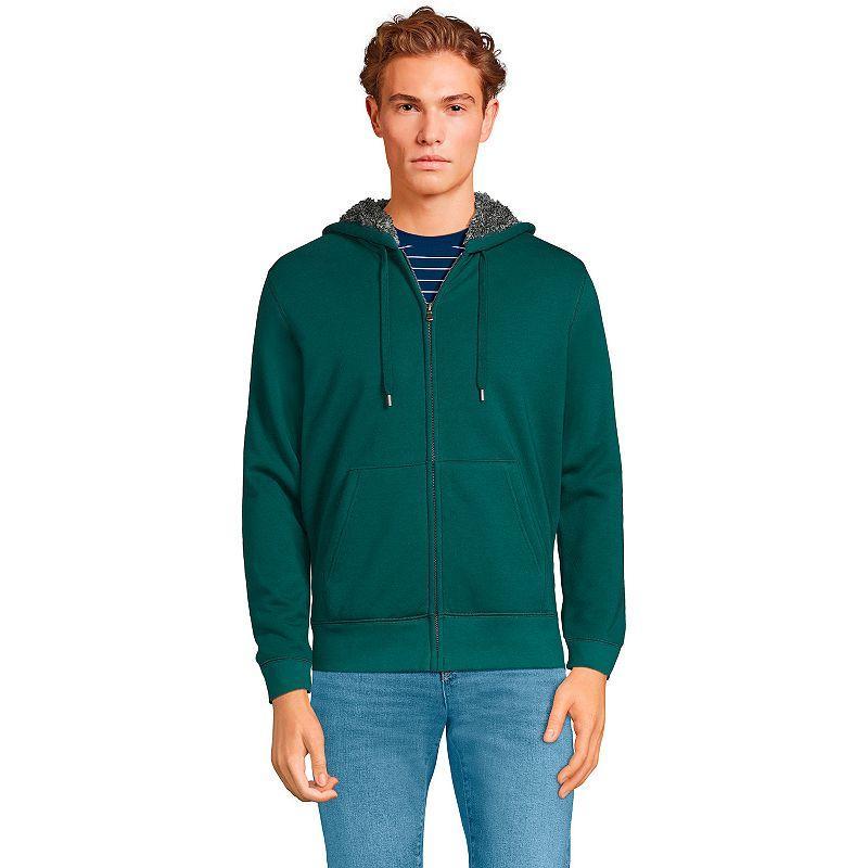 Mens Lands End Serious Sweats Full-Zip Sherpa Hoodie Product Image