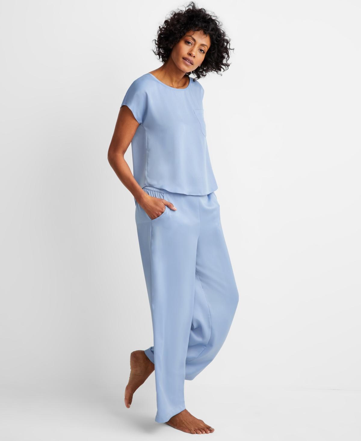 State of Day Womens 2-Pc. Crepe de Chine Short-Sleeve Pajama Set, Created for Macys Product Image