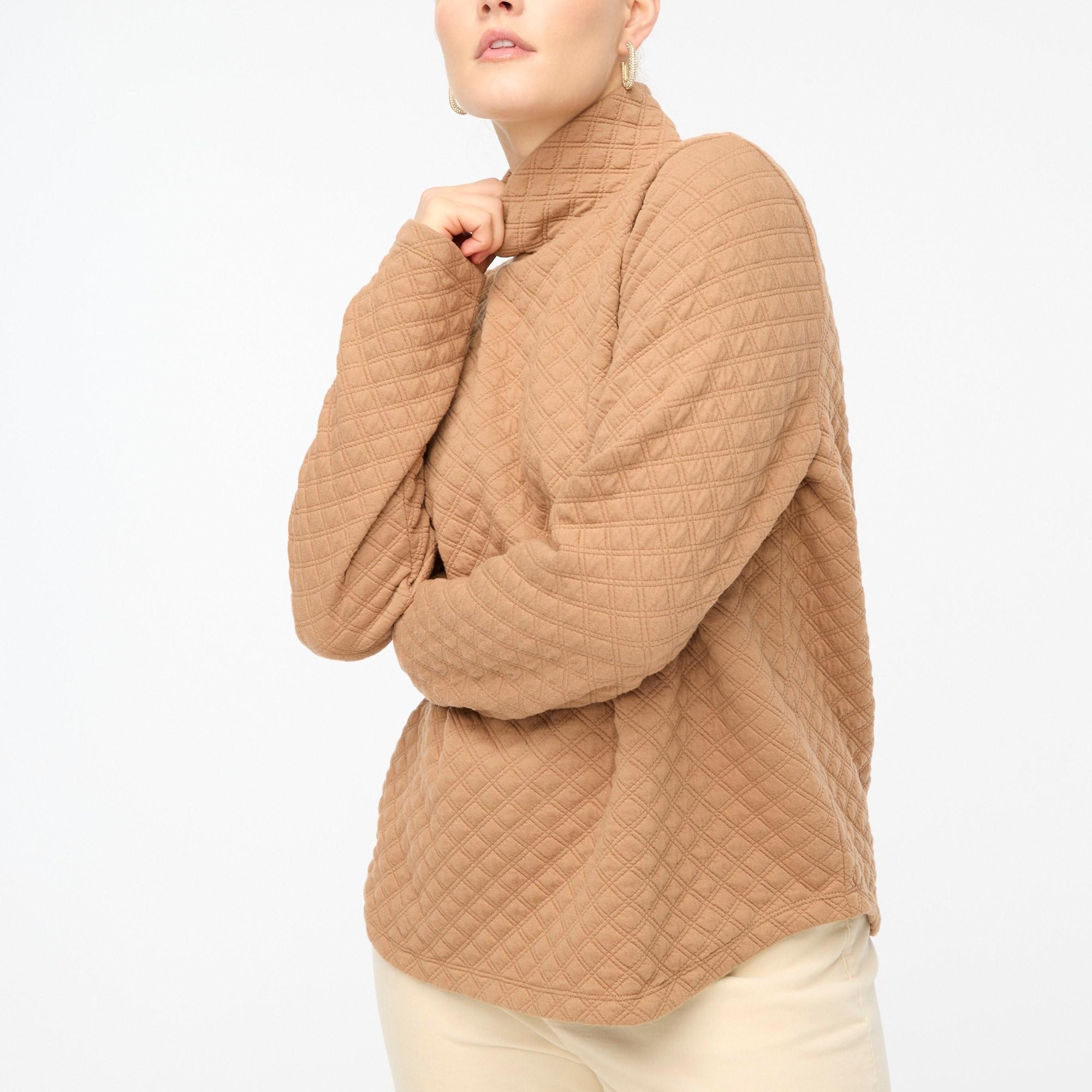 Quilted mockneck pullover Product Image