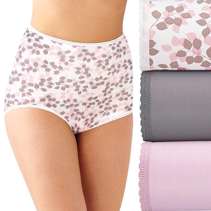 Womens Bali Skimp Skamp 3-Pack Brief Panty Set DFA633 Warm Silver Asst Product Image