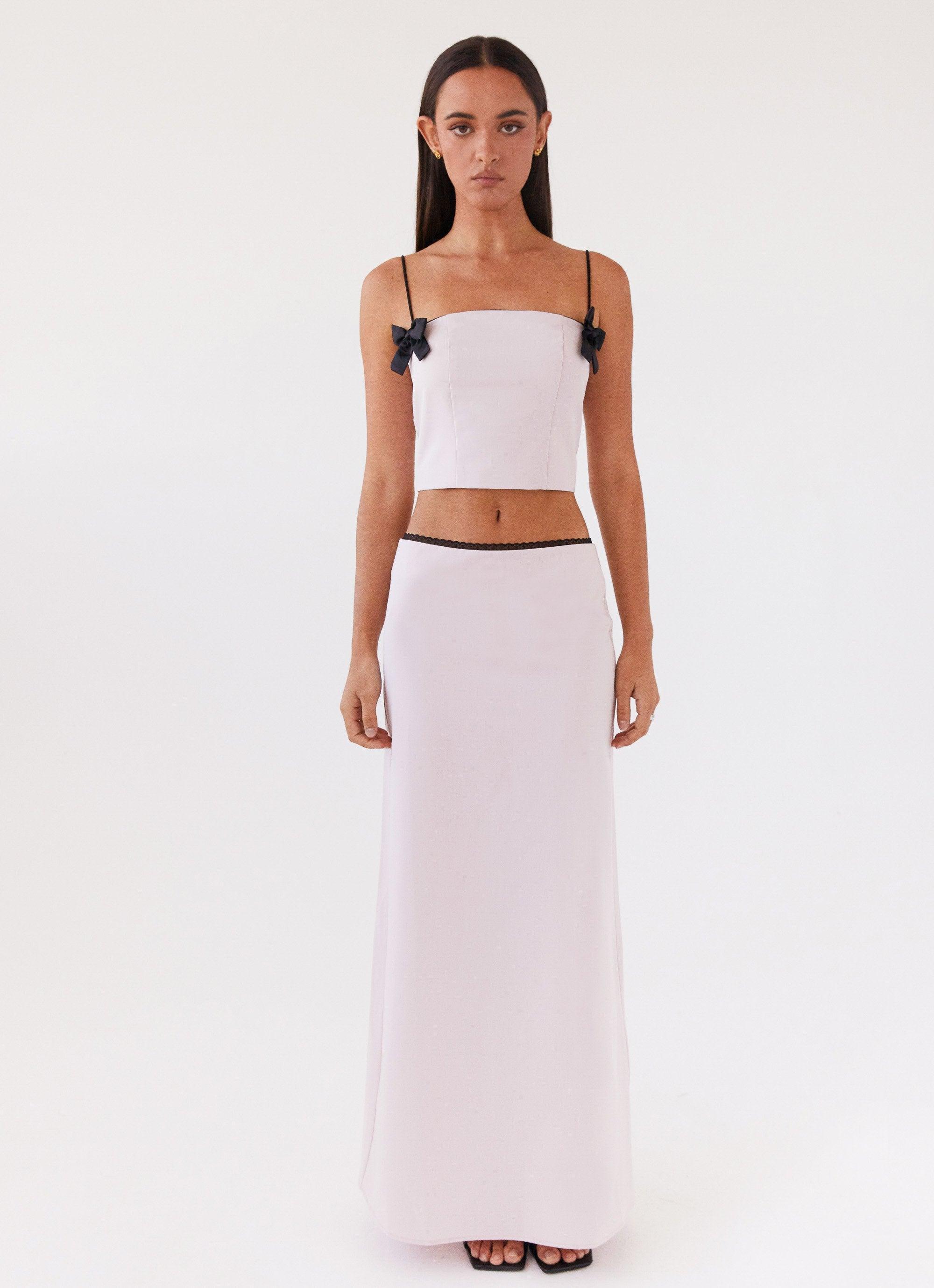 Rushing Back Maxi Skirt - Mauve Product Image