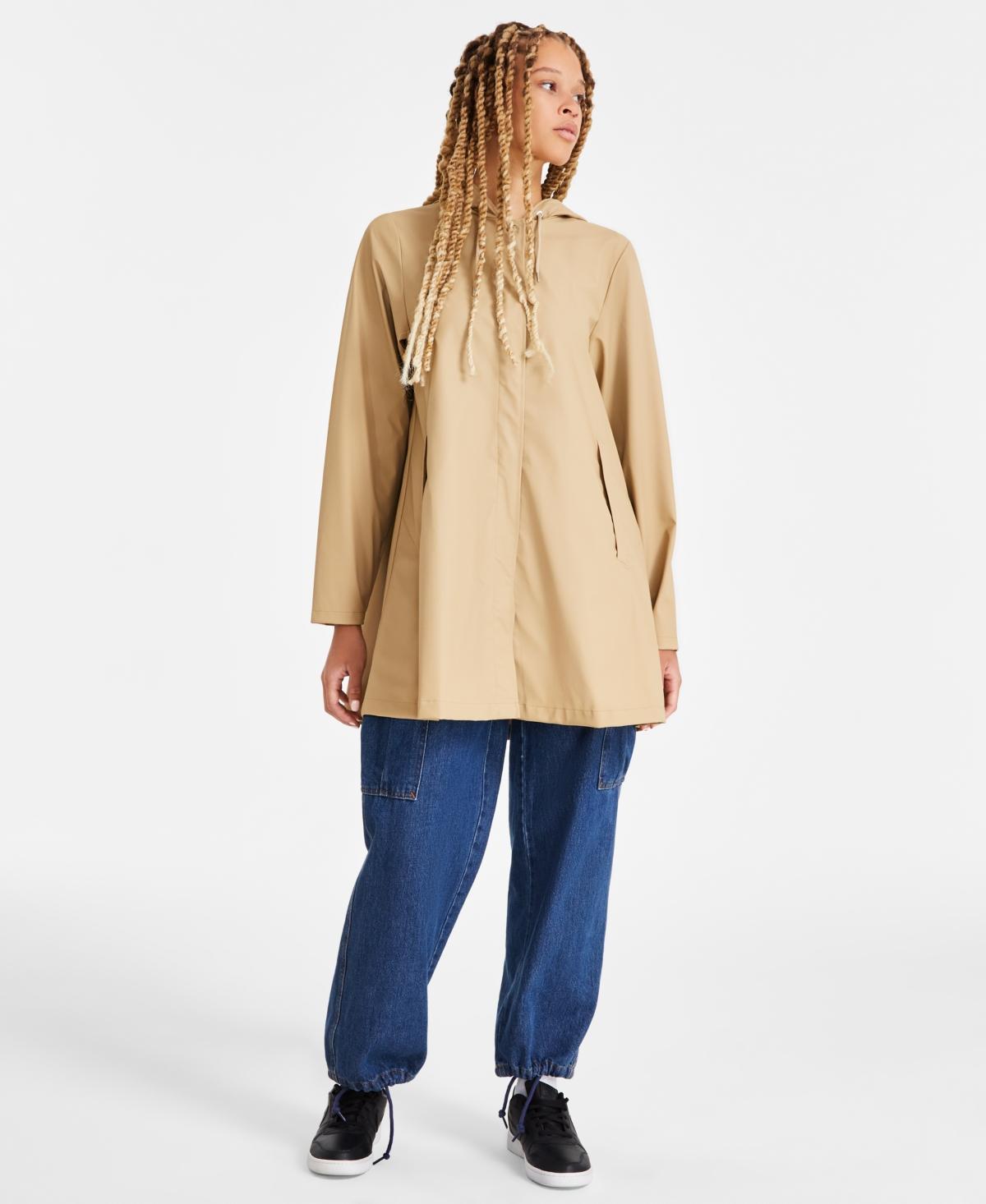 Rains Womens Hooded A-Line Rain Jacket Product Image