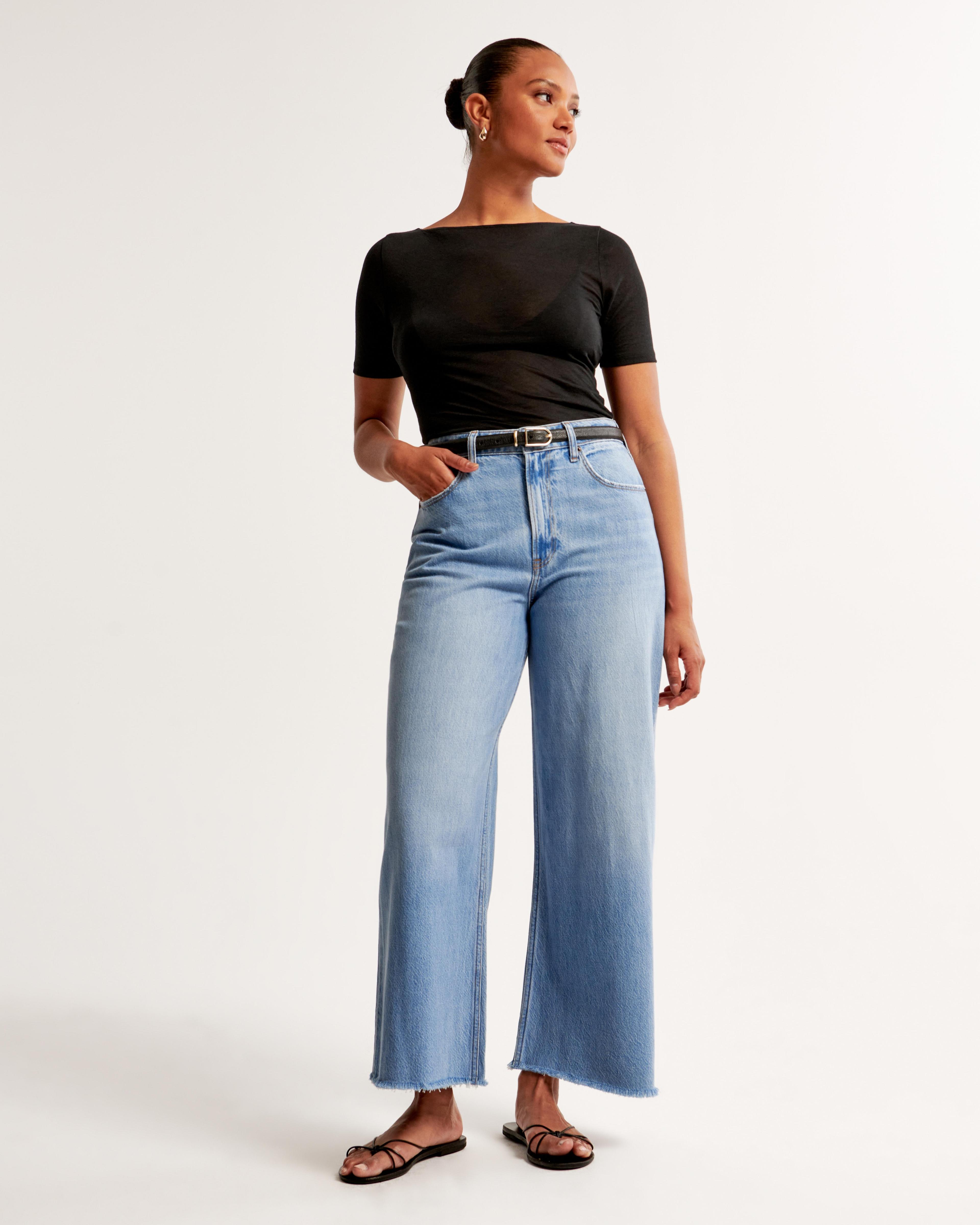 Curve Love High Rise Cropped Wide Leg Jean Product Image