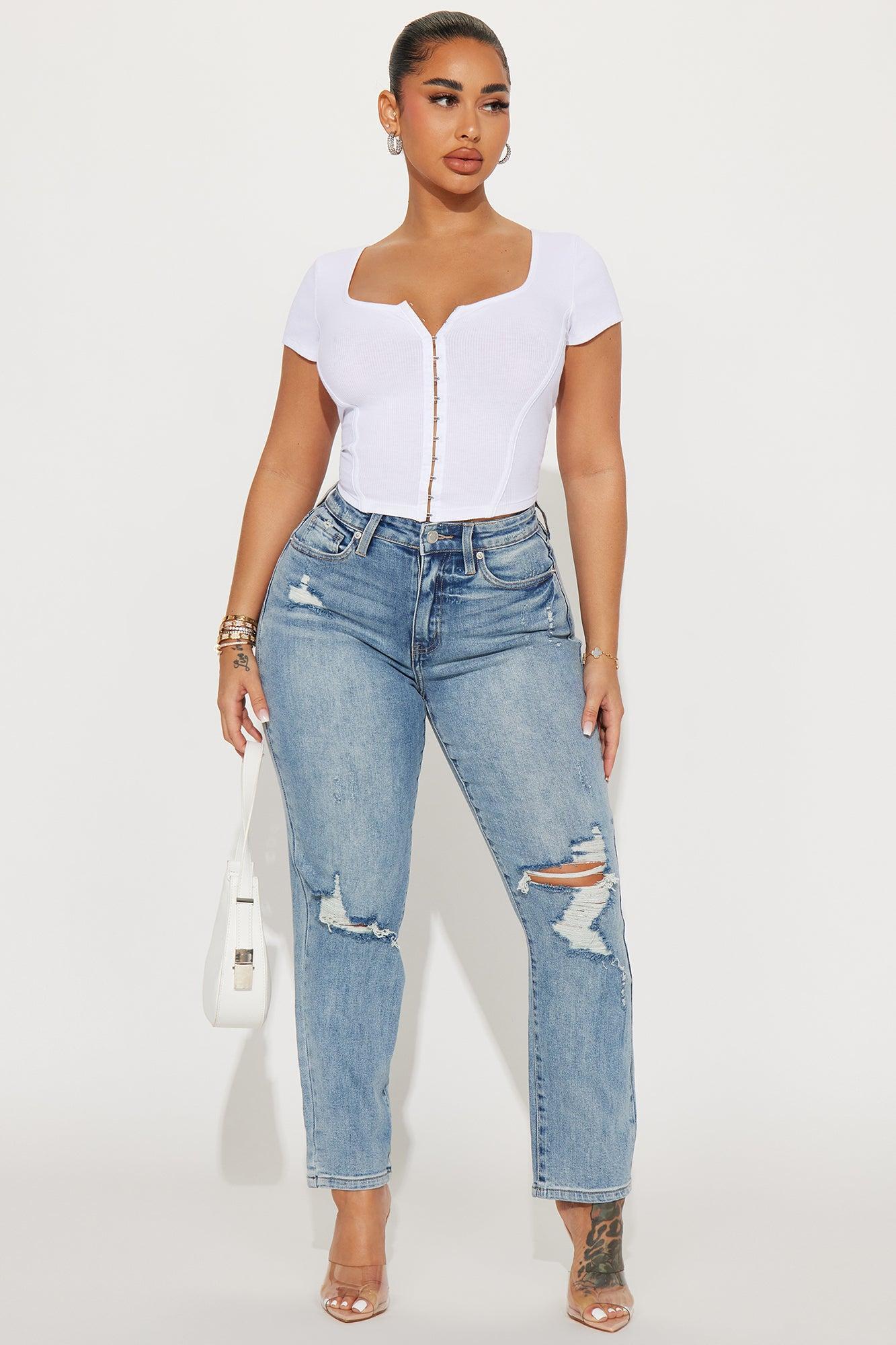 Giselle Rib Top - Off White Product Image