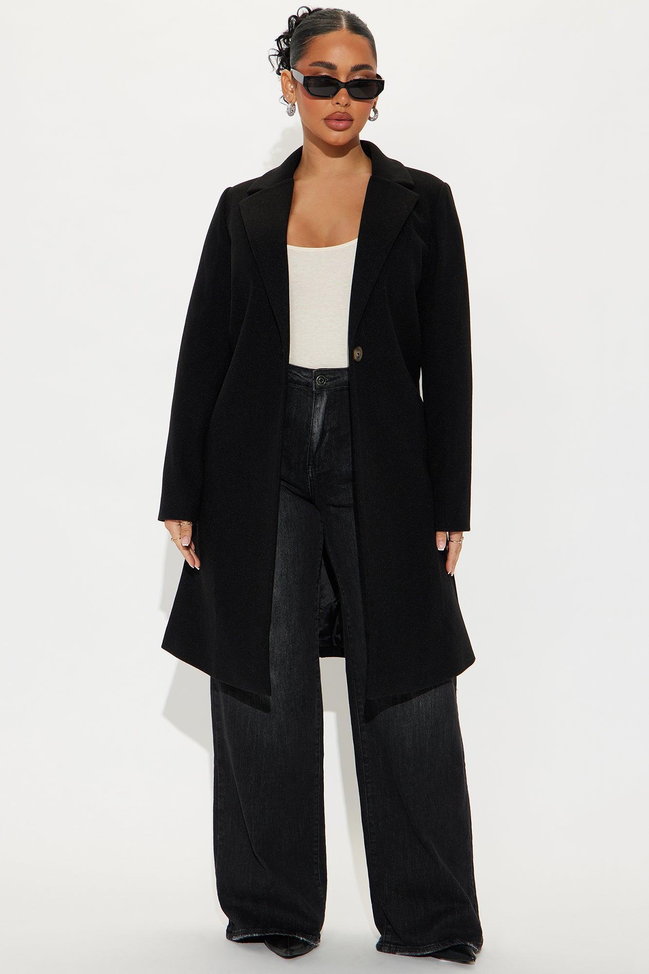 Natalie Wool Coat - Black Product Image