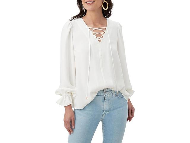 Trina Turk Zahara Top (Whitewash) Women's Clothing Product Image