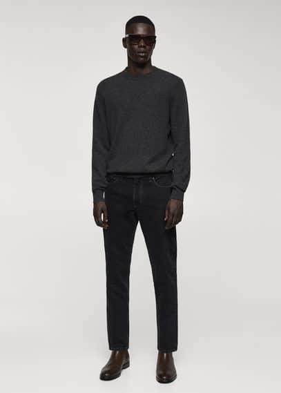 MANGO MAN - Ben tapered cropped jeans black denimMen Product Image