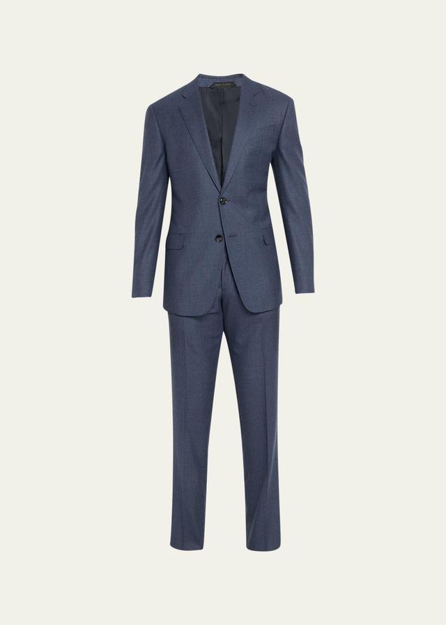 Mens Multi-Check Flannel Soft Suit Product Image