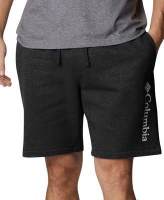 Men's Trek Relaxed-Fit Stretch Logo-Print Fleece Shorts Product Image