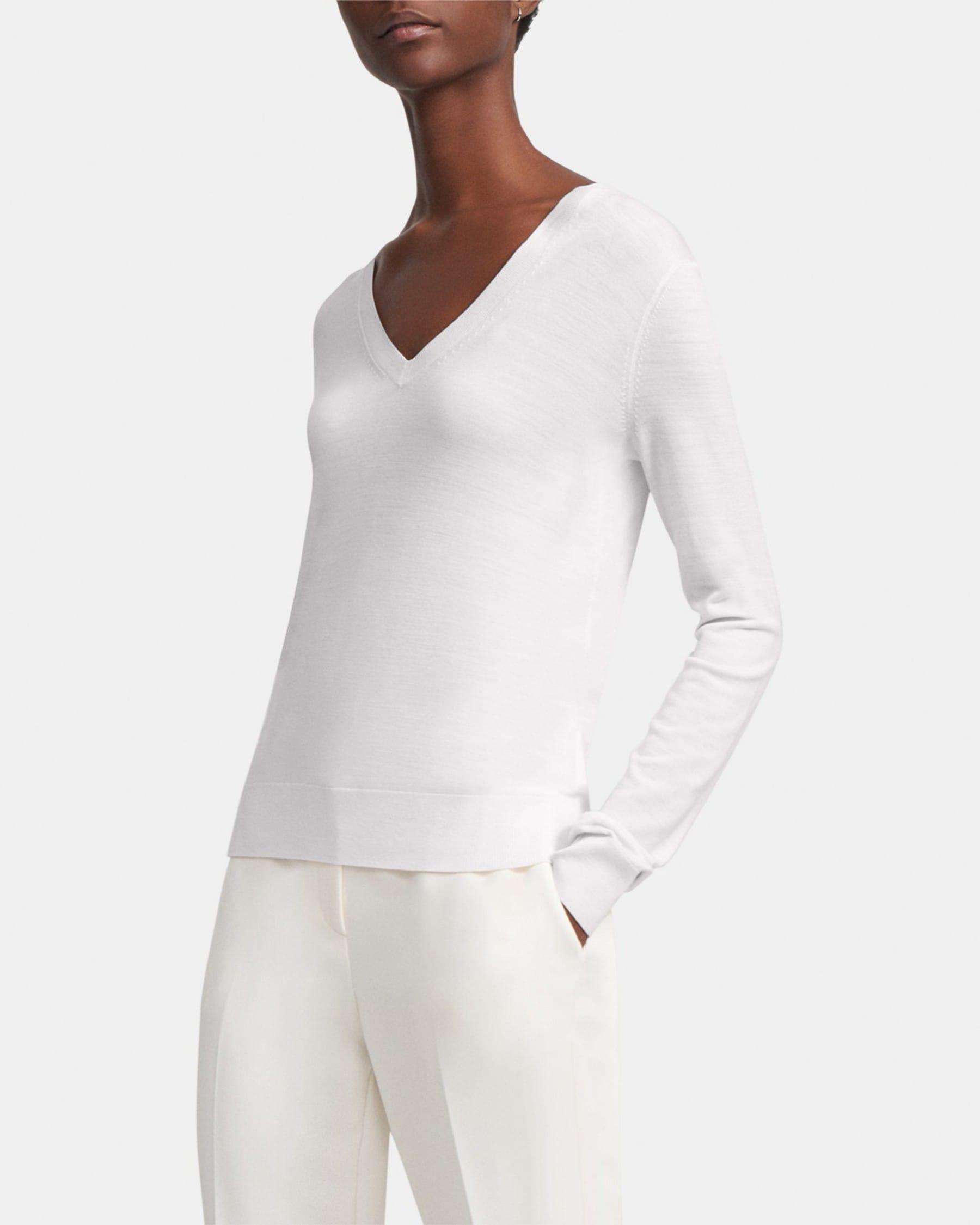 V-Neck Sweater in Regal Wool Product Image