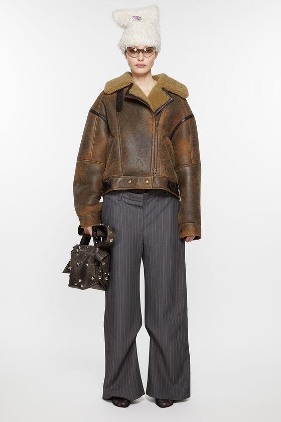 Leather shearling jacket Product Image