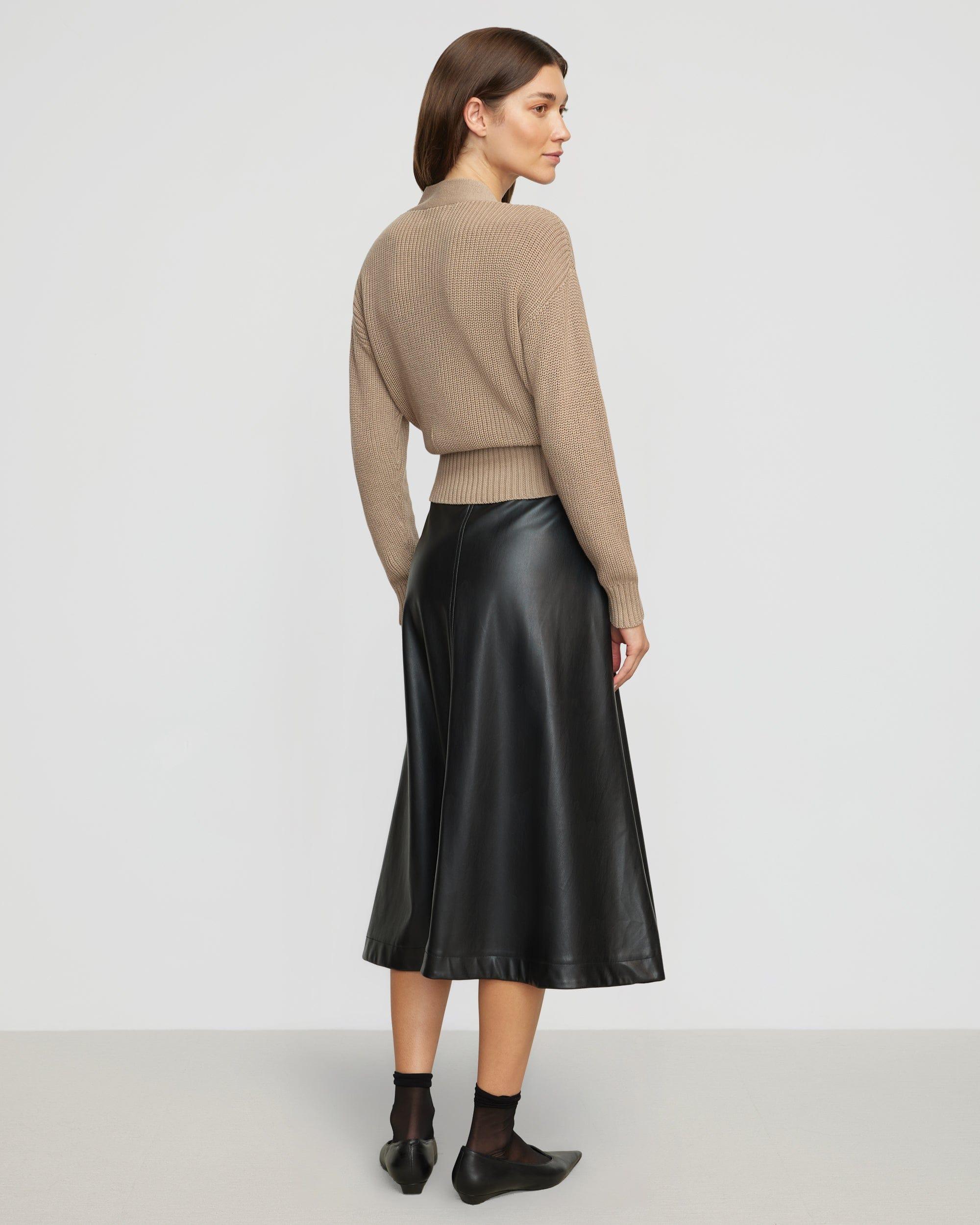 Harley A-Line Vegan Leather Skirt Product Image