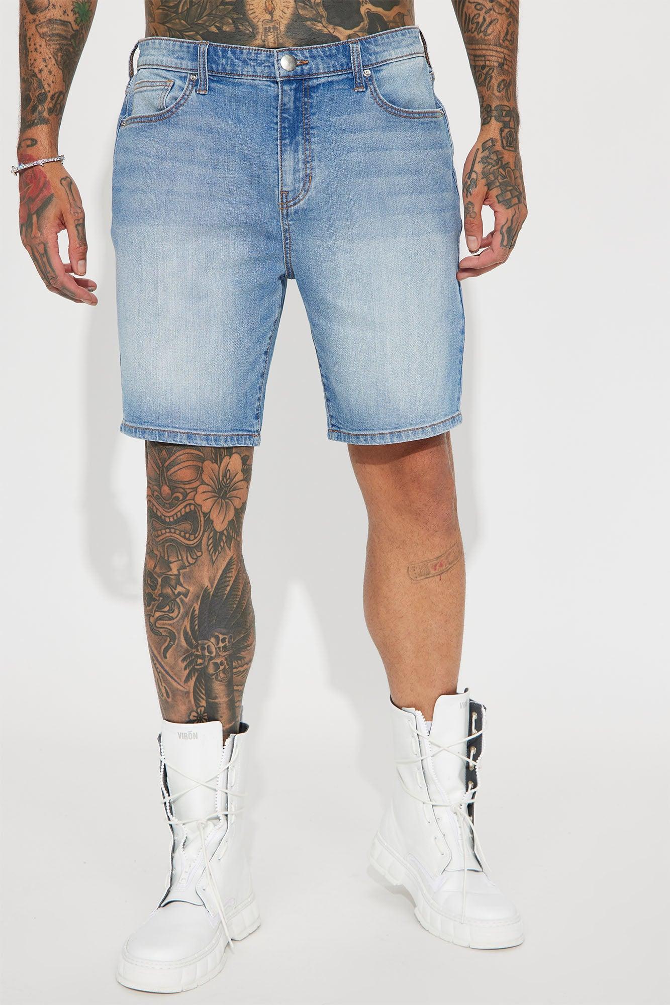 Cornell Slim Denim Shorts - Light Wash Product Image