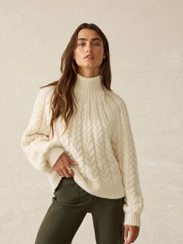 Frost Cableknit Sweater - Cream Product Image