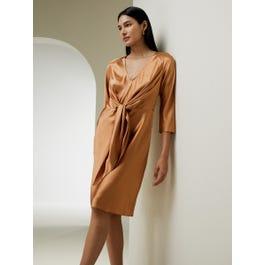 LILYSILK X MIM Bracelet Sleeve Midi Dress Product Image