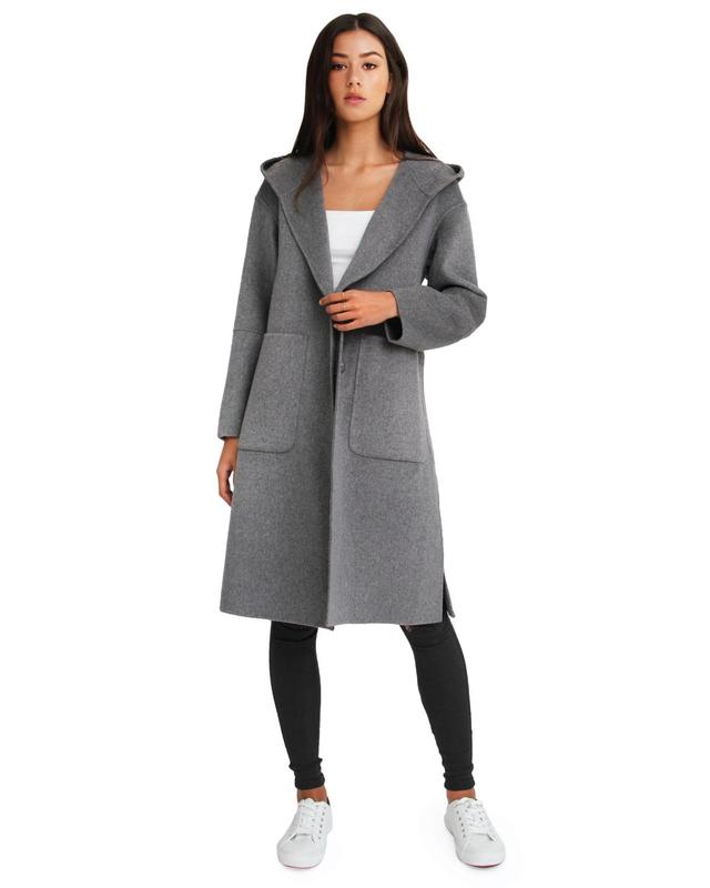 Belle & Bloom Womens Walk This Way Wool Blend Oversized Coat Product Image