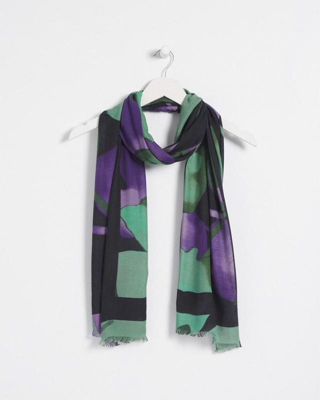 Floral Watercolor Oblong Scarf Product Image