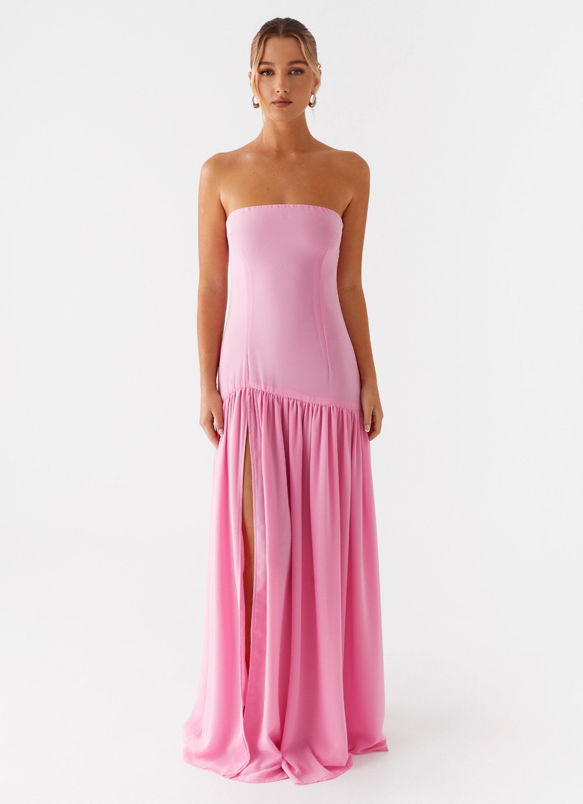 Eden Strapless Maxi Dress - Pink Product Image