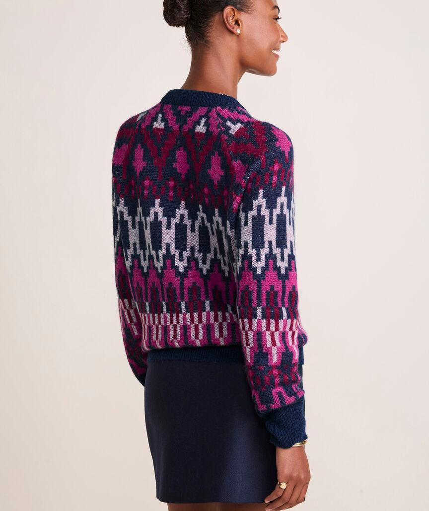 Wool-Blend Fair Isle Crewneck Sweater Product Image