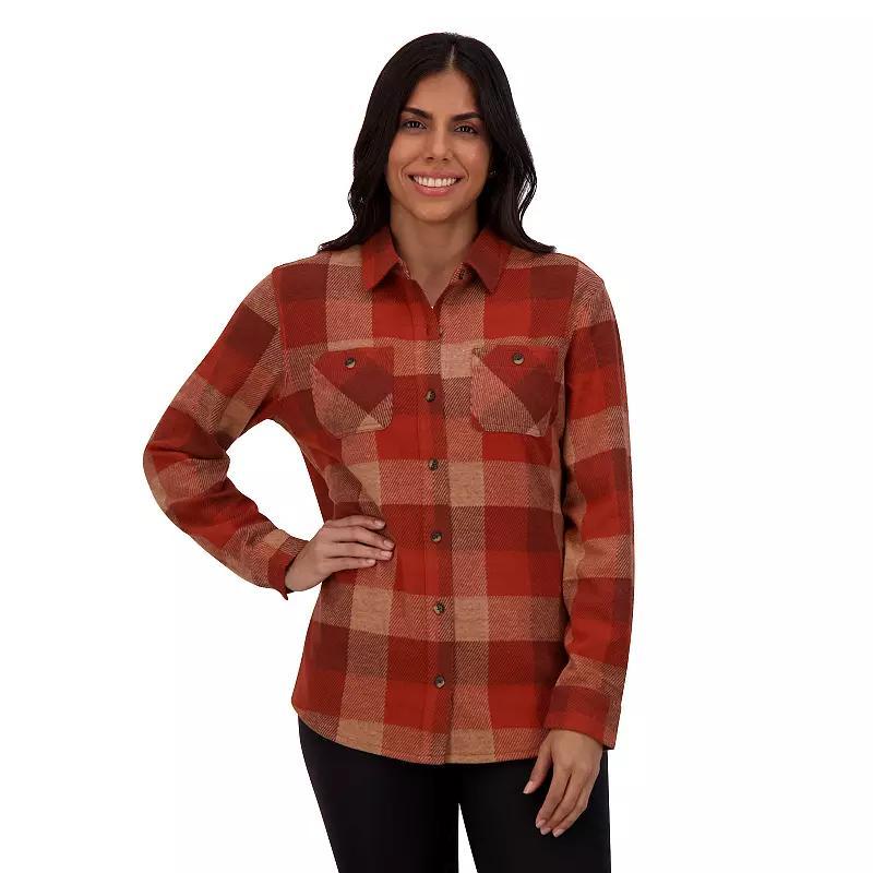 Womens ZeroXposur Billy Brushed Knit Plaid Shirt Product Image